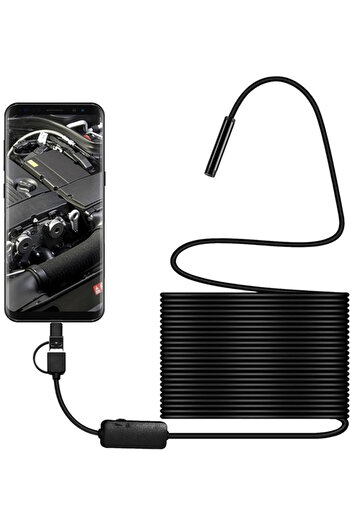 MANDU Endoscope Camera Android 10 Meters Waterproof Universal Slim for Car Inspection MicroUsb Connection