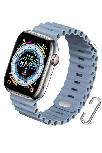 Generic Apple Watch Ocean Band 49mm 45mm 44mm 42mm Soft Silicone