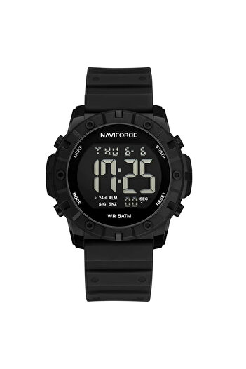 Naviforce 7110 Men's Watch Black – Military Design, Multiple Functions, Alarm, 5ATM Water Resistant