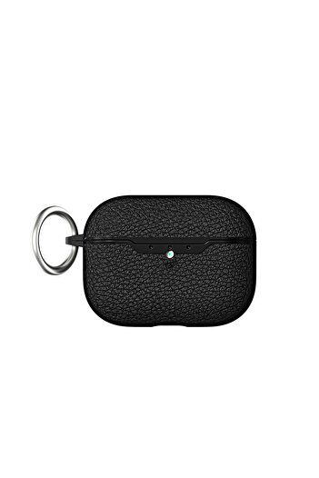 AktarMobile Airpods Pro 3. Nesil Uyumlu Kılıf Hoparlör ve Mikrofon Delikli Deri Görünümlü Silikon Kapak