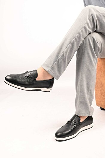 Bestello Laceless Buckle Loafer Thermo Sole Genuine Leather 333-5582 Men's Shoes