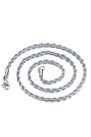 Tessero - Rope chain necklace, stainless steel plated with 18K gold, 60 cm