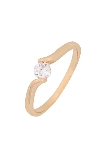Fashionbox Solitaire Ring Rose Gold Stone