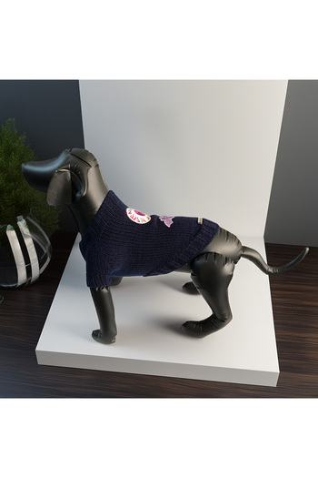 Lady Fify Navy Blue Halloween Sweater for Cat and Dog