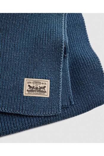 Levi's Men's Knitted Blue Scarf 000Jb-0006