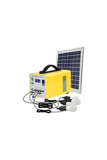 Generic Solar power system with 12V panel, 4 bulbs and mobile charger output