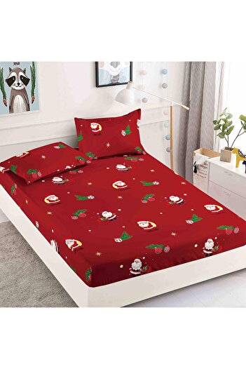 JOJO HOME Bed cover set, Christmas Edition, Jojo Home, 3 pieces, 180x200cm, Santa Claus