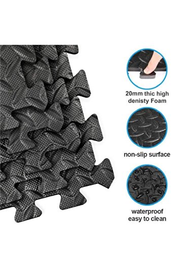 YALLA HomeGym Puzzle Exercise Mat with EVA Foam Interlocking Floor (1.5 Squared Meter)