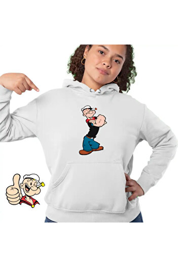 OEM Women's Sweatshirt Popeye the Sailor Looney Cartoon Fisherman