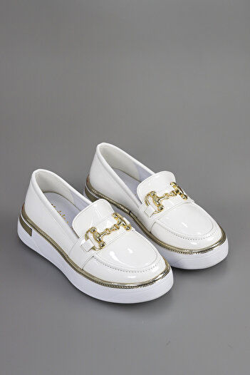 kajal ayakkabı Mdln 516 Casual Loafer with Buckle Detail