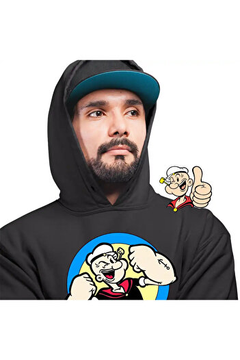 OEM Men's Sweatshirt Sailor Popeye Cartoon Helmsman