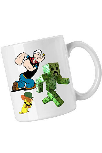 OEM Popeye the Sailor Tom Jerry Creeper Minecraft Mug