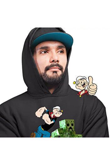 OEM Men's Hoodie Popeye the Sailor Tom Jerry Creeper Minecraft