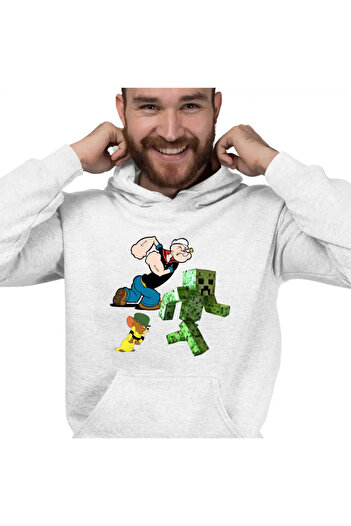 OEM Men's Hoodie Popeye the Sailor Tom Jerry Creeper Minecraft