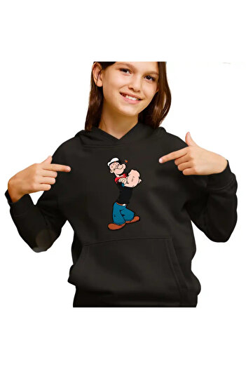 OEM Kids Girls Sweatshirt Popeye The Sailor Looney Cartoon Fisherman