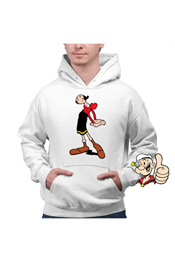 OEM Men's Hoodie Olive Popeye The Sailor Wife