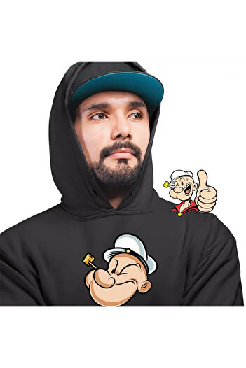 OEM Men's Sweatshirt Popeye the Sailor Fisherman Pipa Boatman