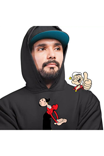 OEM Men's Hoodie Olive Popeye The Sailor Wife