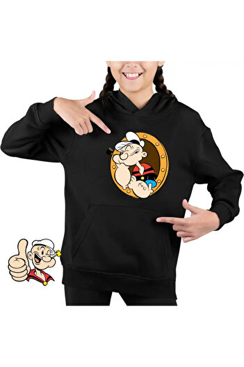 OEM Kids Girls Popeye The Sailor Captain's Window Sweatshirt