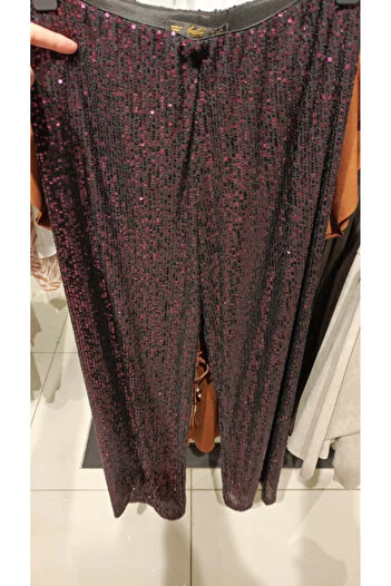 MODAGK Sequined Elastic Waist Casual Pants