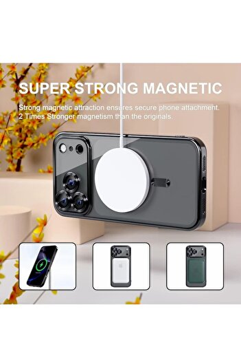 Joyshell Case for iPhone 17 Pro, with camera protection, with MagSafe, Anti-shock, Black contour
