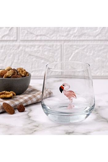 ADAMODART Flamingo Glass Figured Water Glass