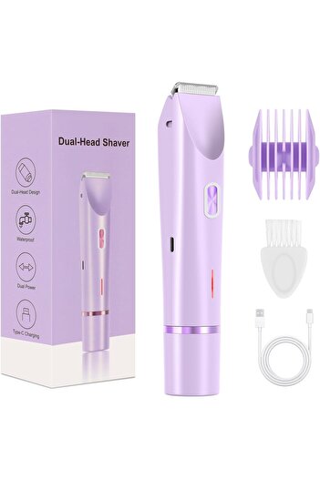 Other 2025 Women's 2-in-1 Bikini Trimmer by CheckSimple - Electric Shaver (Purple)