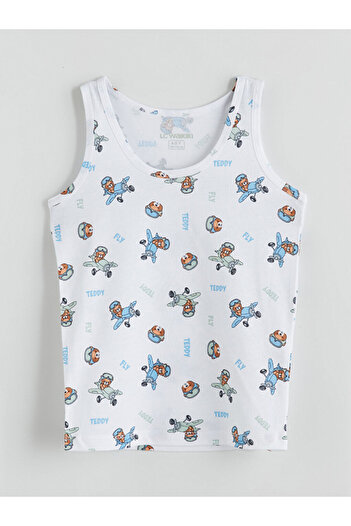 LC Waikiki Create Your Style from Uzg Store |   Crew Neck Bear Teddy Printed Boys' Undershirt 2-Piece Set