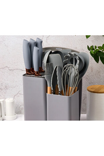 OEM 19-piece kitchen utensil set with chopper and storage stand included GRI