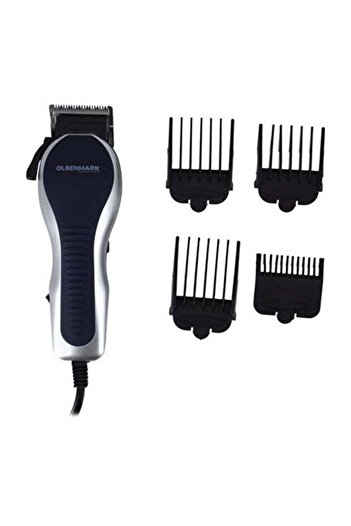 Olsenmark Professional Hair Clipper - High Battery, 4 Combs, Steel Blade, Includes Scissors and Accessories