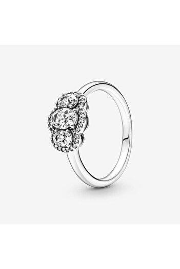 DORA Silver Three Stone Vintage Ring