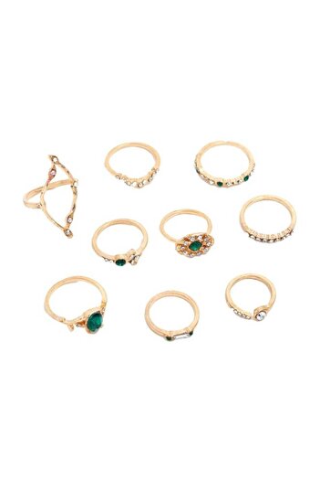 sharpdo Set Of 9 Finger Ring