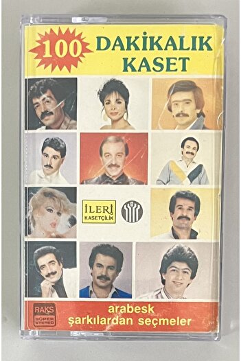Raks 100 Minute Cassette Tape Selections from Arabesk Songs Cassette (Original Period Paper Print Cassette)