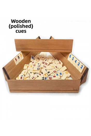 Kervan Large Size Polished Wooden Okey Set