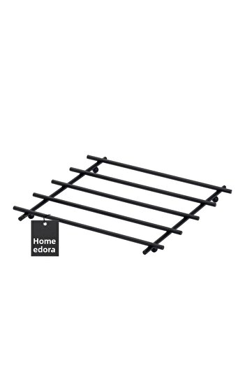 Edora Home Black Mat Nihale - Flat Bar, Fireproof, Counter Top Base, Stainless Metal