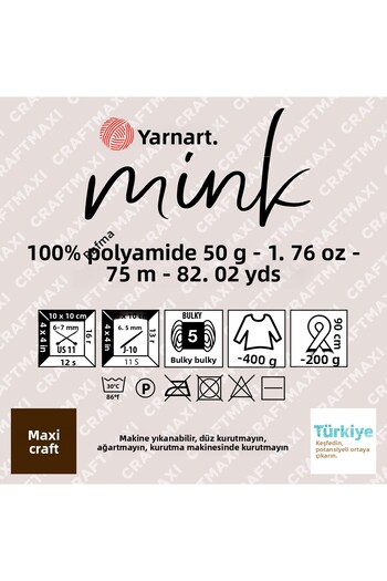 Yarnart Mınk - Χειροποίητο νήμα πλεξίματος με πούπουλα Mink-332
