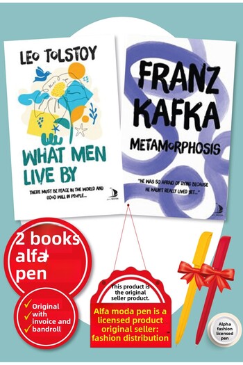 Destek Yayınları Alfa Pen + What Men Live By + Metamorphosis (Franz Kafka-Tolstoy) Set of 2 - English-book-Support