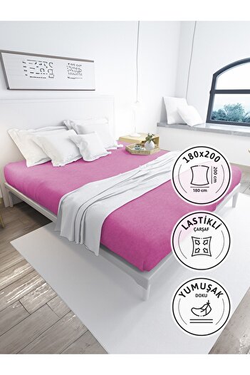 FAVORA King Size Elastic Combed Cotton Sheet