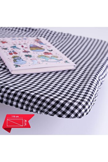 Bimotif 1 Piece of Elasticated School Desk Cover (Made of Cotton) 110X40 cm / Black