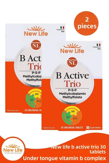 New Life B Active Trio under Tongue 30 Tablets 2 Pieces