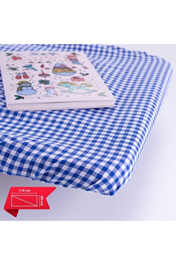 Bimotif 15 bucăți huse elastice pentru birou școlar și pentru profesori (este din bumbac) / Blue Gingham