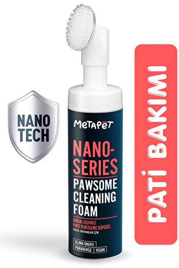 Metapet Kedi Pati Temizleme Köpüğü, Pati Yıkama, Nano Series, Hijyen Bakımı, Fırçalı Temizleyici Aparatı