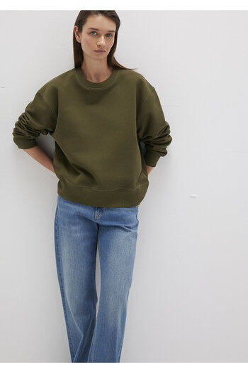 Mavi Crew Neck Khaki Sweatshirt 1S10390-71589