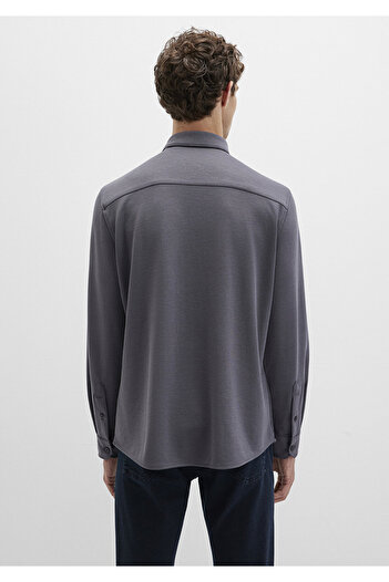 Mavi Gri Gömlek Slim Fit / Dar Kesim 0211908-85309