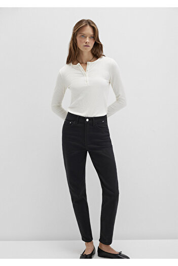 Mavi Uzun Kollu Ekru Basic Tişört Slim Fit / Dar Kesim 1613621-80194