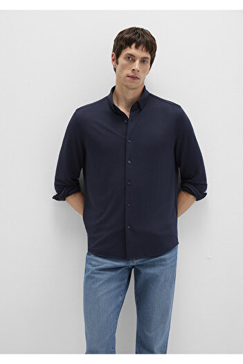 Mavi Синя сорочка Slim Fit / Вузький крій 0211908-70488