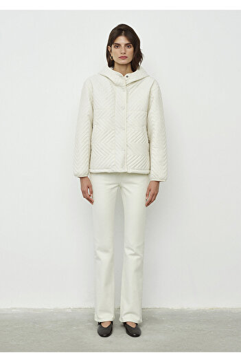 Mavi Hooded Quilted Ecru Jacket Loose Fit / Relaxed Fit 1110460-71609