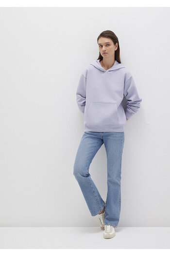 Mavi Kapüşonlu Kadın Sweatshirt M167299-70531