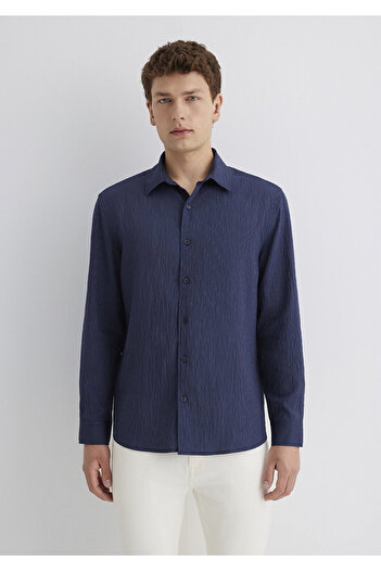 Mavi Lacivert Tencel TM Modal Gömlek Regular Fit / Normal Kesim 0211625-70490
