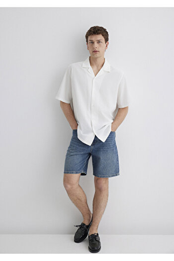 Mavi Cămașă albă Loose Fit / Loose Comfortable Cut 0211519-70057